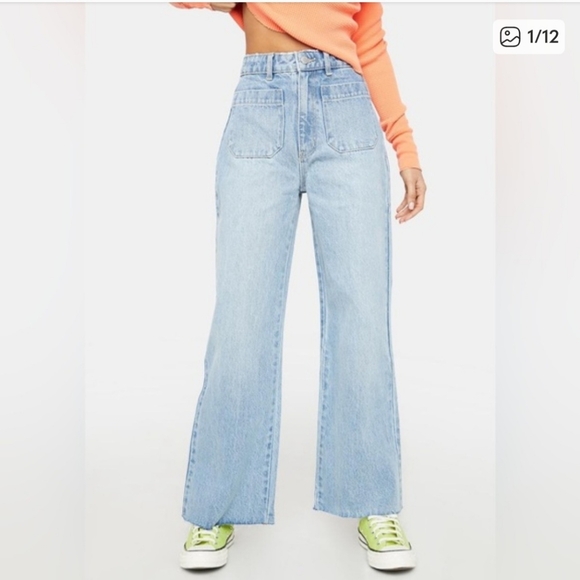 ROLLA'S Sailor Wide Leg Jeans In Lig